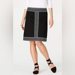 J.Jill | L Refined Embroidery Knit Pull On Skirt